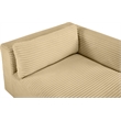 Meridian Furniture Shaggy Camel Corduroy Performance Fabric Chaise