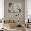 Meridian Furniture Shaggy Camel Corduroy Performance Fabric Corner Chair