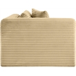 Meridian Furniture Shaggy Camel Corduroy Performance Fabric Corner Chair