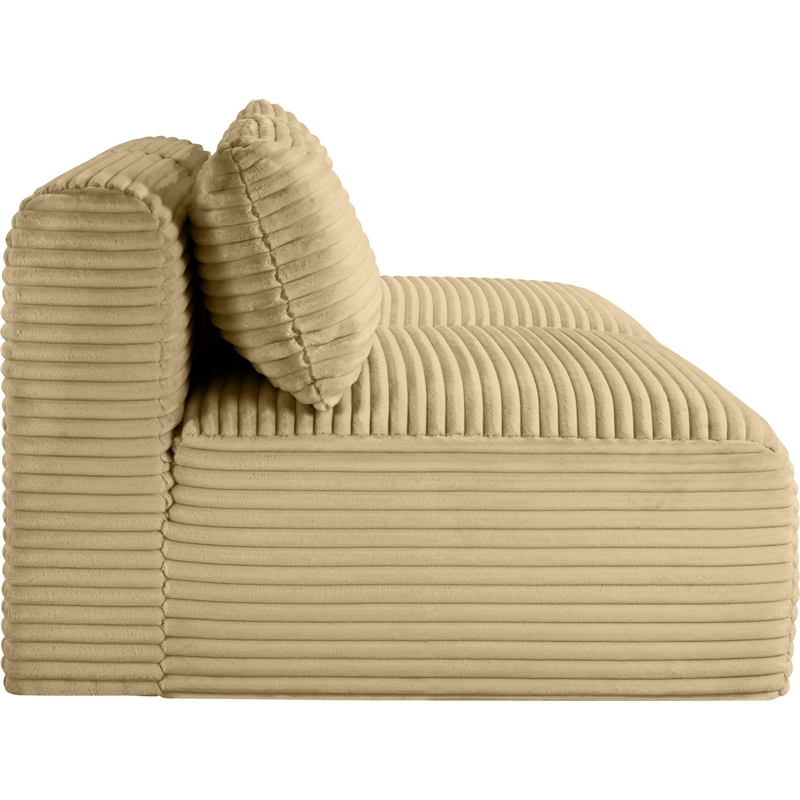 Meridian Furniture 2-Piece Camel Corduroy Performance Fabric Modular Sofa