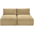 Meridian Furniture 2-Piece Camel Corduroy Performance Fabric Modular Sofa