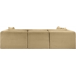 Meridian Furniture 4-Piece Camel Corduroy Performance Fabric Modular Sectional