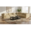 Meridian Furniture 6-Piece Camel Corduroy Performance Fabric Modular Sectional