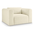Meridian Furniture Shaggy Cream Corduroy Performance Fabric Arm Chair