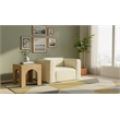 Meridian Furniture Shaggy Cream Corduroy Performance Fabric Arm Chair