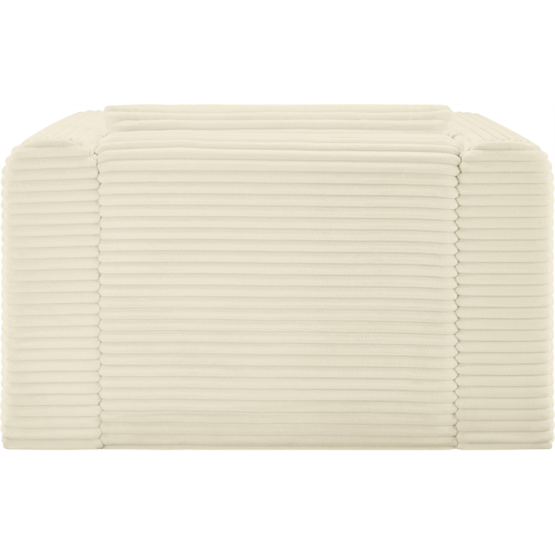 Meridian Furniture Shaggy Cream Corduroy Performance Fabric Arm Chair