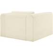 Meridian Furniture Shaggy Cream Corduroy Performance Fabric Arm Chair