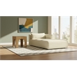 Meridian Furniture Shaggy Cream Corduroy Performance Fabric Chaise