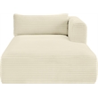 Meridian Furniture Shaggy Cream Corduroy Performance Fabric Chaise