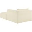 Meridian Furniture Shaggy Cream Corduroy Performance Fabric Chaise