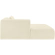 Meridian Furniture Shaggy Cream Corduroy Performance Fabric Chaise