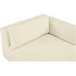 Meridian Furniture Shaggy Cream Corduroy Performance Fabric Chaise
