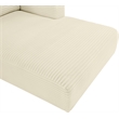 Meridian Furniture Shaggy Cream Corduroy Performance Fabric Chaise