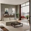 Meridian Furniture 2-Piece Cream Corduroy Performance Fabric Modular Sofa
