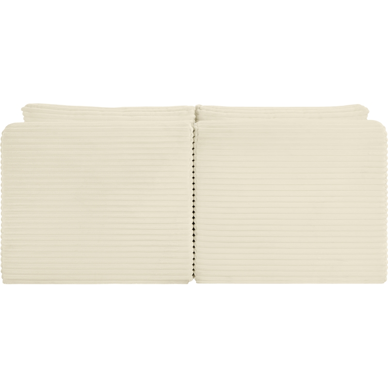 Meridian Furniture 2-Piece Cream Corduroy Performance Fabric Modular Sofa