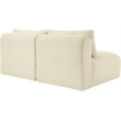 Meridian Furniture 2-Piece Cream Corduroy Performance Fabric Modular Sofa