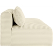 Meridian Furniture 2-Piece Cream Corduroy Performance Fabric Modular Sofa