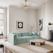 Meridian Furniture 3-Piece Mint Corduroy Performance Fabric Modular Sofa