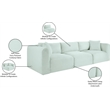 Meridian Furniture 3-Piece Mint Corduroy Performance Fabric Modular Sofa