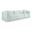 Meridian Furniture 3-Piece Mint Corduroy Performance Fabric Modular Sofa