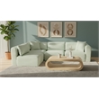 Meridian Furniture 4-Piece Mint Corduroy Performance Fabric Modular Sectional