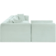 Meridian Furniture 4-Piece Mint Corduroy Performance Fabric Modular Sectional