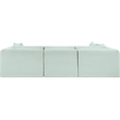 Meridian Furniture 4-Piece Mint Corduroy Performance Fabric Modular Sectional