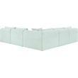 Meridian Furniture 5-Piece Mint Corduroy Performance Fabric Modular Sectional