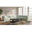 Meridian Furniture 6-Piece Mint Corduroy Performance Fabric Modular Sectional