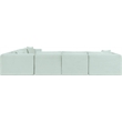Meridian Furniture 6-Piece Mint Corduroy Performance Fabric Modular Sectional