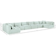 Meridian Furniture 8-Piece Mint Corduroy Performance Fabric Modular Sectional
