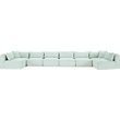 Meridian Furniture 8-Piece Mint Corduroy Performance Fabric Modular Sectional