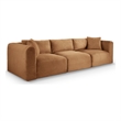 Meridian Furniture 3-Piece Saddle Corduroy Performance Fabric Modular Sofa
