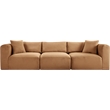 Meridian Furniture 3-Piece Saddle Corduroy Performance Fabric Modular Sofa