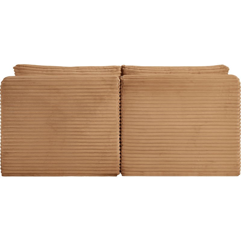Meridian Furniture 2-Piece Saddle Corduroy Performance Fabric Modular Sofa