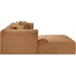 Meridian Furniture 4-Piece Saddle Corduroy Performance Fabric Modular Sectional