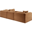 Meridian Furniture 4-Piece Saddle Corduroy Performance Fabric Modular Sectional