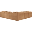 Meridian Furniture 5-Piece Saddle Corduroy Performance Fabric Modular Sectional