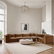 Meridian Furniture 6-Piece Saddle Corduroy Performance Fabric Modular Sectional