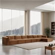 Meridian Furniture 6-Piece Saddle Corduroy Performance Fabric Modular Sectional