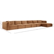 Meridian Furniture 6-Piece Saddle Corduroy Performance Fabric Modular Sectional