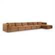 Meridian Furniture 6-Piece Saddle Corduroy Performance Fabric Modular Sectional