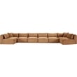 Meridian Furniture 8-Piece Saddle Corduroy Performance Fabric Modular Sectional