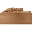 Meridian Furniture 8-Piece Saddle Corduroy Performance Fabric Modular Sectional