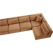 Meridian Furniture 8-Piece Saddle Corduroy Performance Fabric Modular Sectional