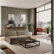 Meridian Furniture 2-Piece Taupe Corduroy Performance Fabric Modular Sofa
