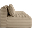 Meridian Furniture 2-Piece Taupe Corduroy Performance Fabric Modular Sofa