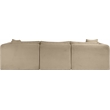 Meridian Furniture 4-Piece Taupe Corduroy Performance Fabric Modular Sectional