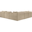Meridian Furniture 5-Piece Taupe Corduroy Performance Fabric Modular Sectional