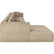 Meridian Furniture 5-Piece Taupe Corduroy Performance Fabric Modular Sectional